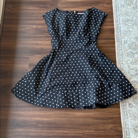 Kate Spade Navy Polka Dot Mini Dress - Picture 2 of 4